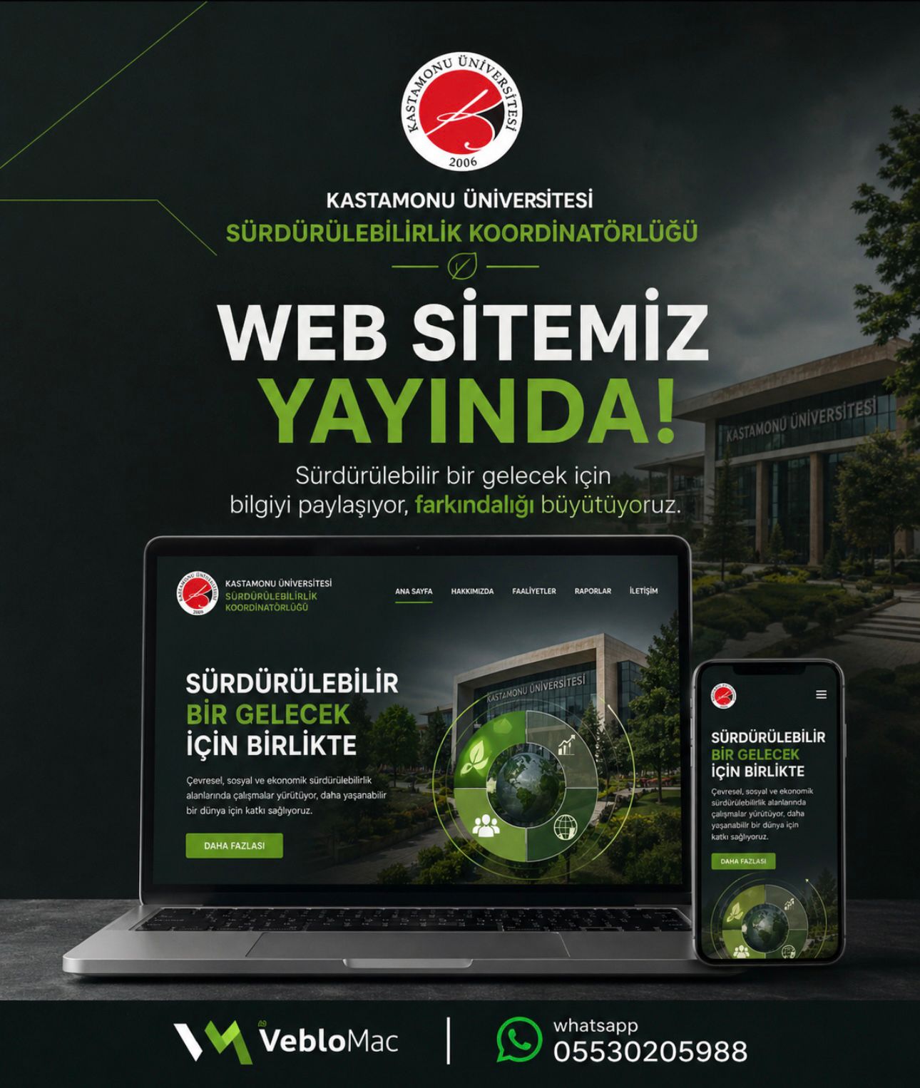 Kastamonu Üniversitesi sürdürülebilirlik web sitesi görseli